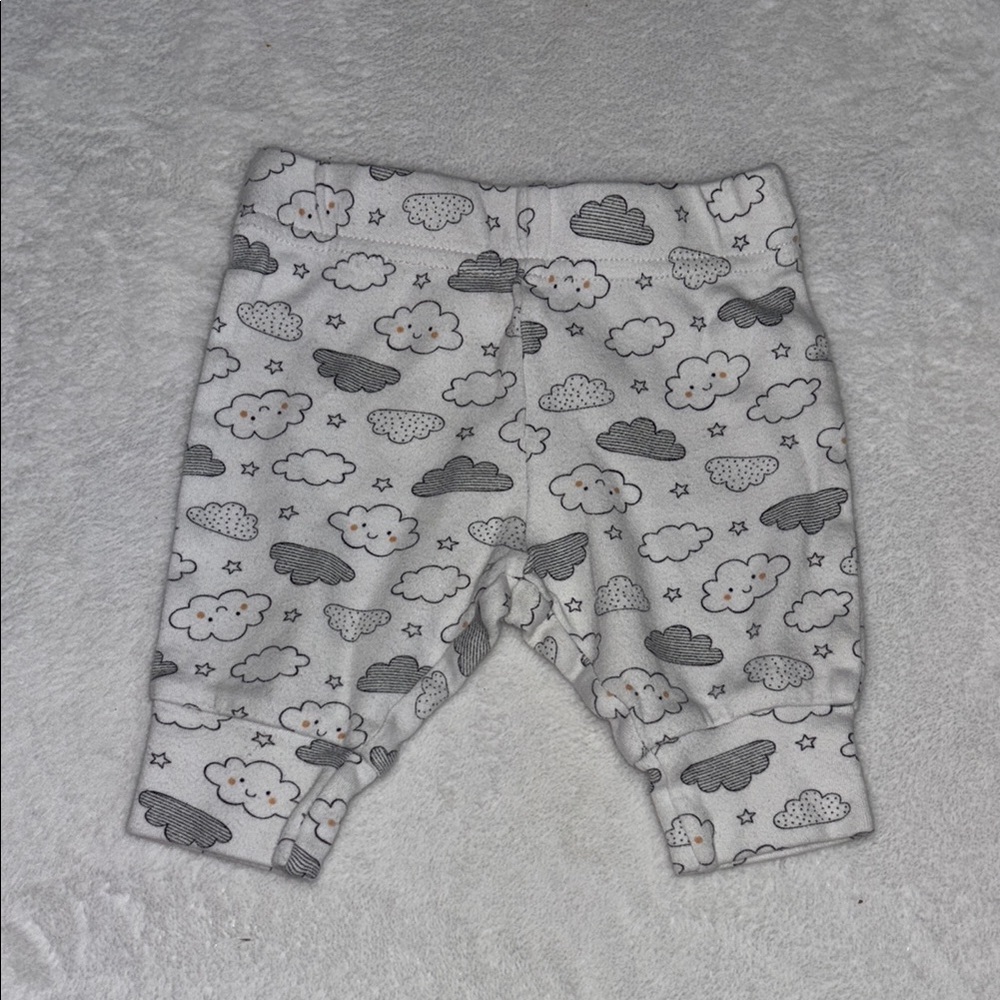 (3 for $10) George gender neutral Cloud and Star Baby Pants